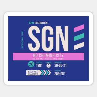 Ho Chi Minh City (SGN) Airport Code Baggage Tag Magnet